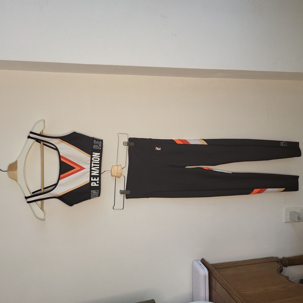 P.E Nation  top and leggins black set. Size XS